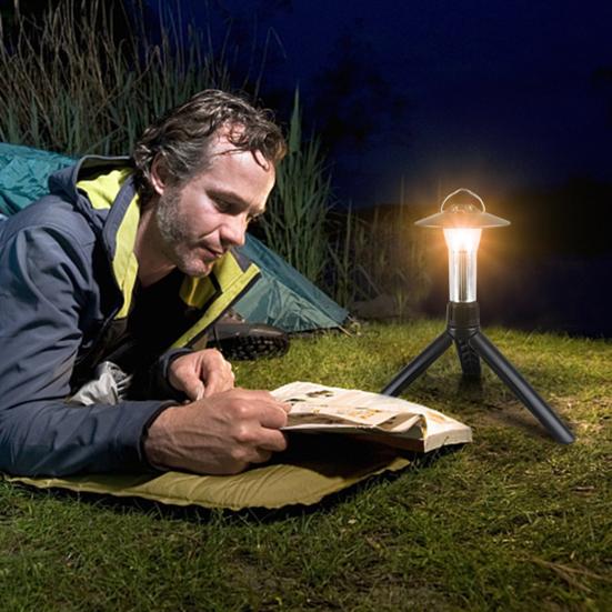 Mini Desktop Tripod 45661 Screw Camping Lamp Bracket USB Rechargeable