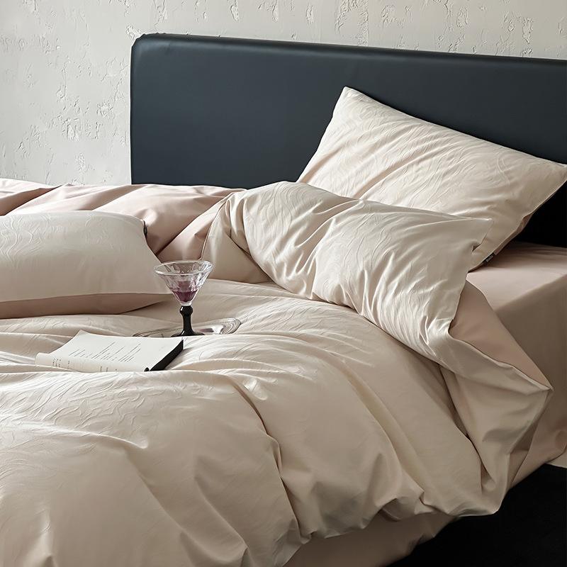 100 High-Grade Pure Cotton Four-Piece Set, Class A Maternal And Infant Grade Cotton Jacquard Quilt Set, Light Luxury Bedding Set