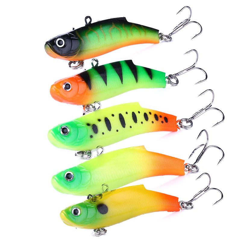 HENGJIA 7CM 17G Winter Fishing Lure VIB Ice Fishing Lure Soft Lead Bait Sinking Fishing Lure