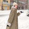 Cappotto Ispessito in Lana d'Agnello Imbottito in Cotone Femminile Inverno Versione Coreana Ampio Lunghezza Media Cappotto Imbottito in Cotone Torta Superare Cappotto Imbottito in Cotone Cappotto