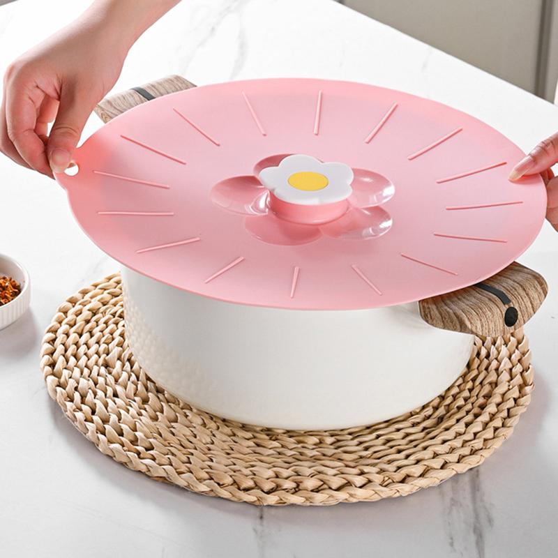 

20*20cm Cute Flower Silicone Fresh-keeping Lid Kitchen Round Bowl Lid (No FDA Certificate,BPA Free) Blue