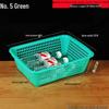 Large White Plastic Rectangular Kitchen Basket for Draining, Washing, and Storage