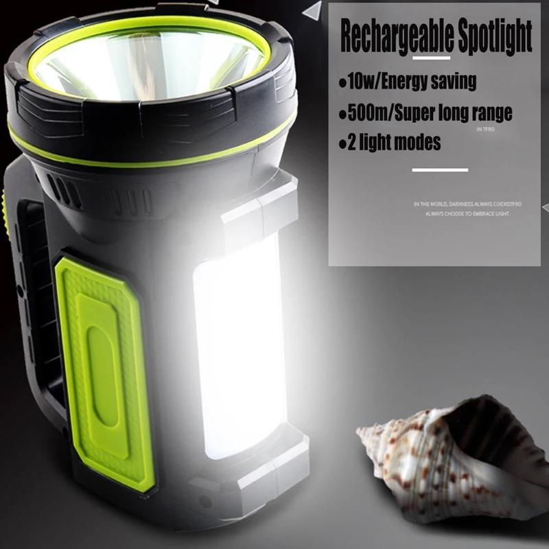 10W Spotlight Torch Rechargeable Flashlight Sharplight LED Portable Lamp for Home Outdoor Camping Nightwalk Handheld Spotlight Torch