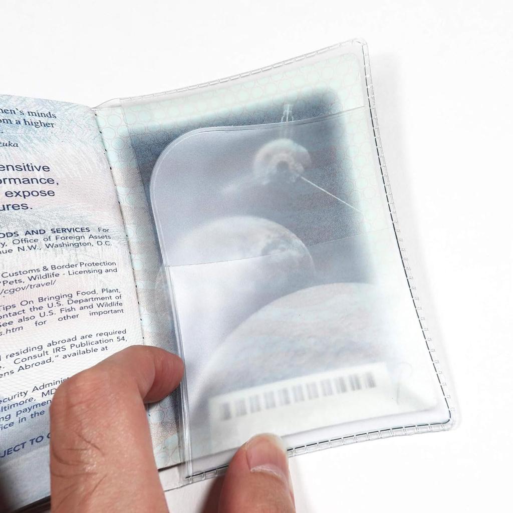 Passport Transparent Passport Protective Set of Thin Protective Passport Portable and Convenient Cover, Cover, 6, Vinyl, Waterproof, Dustproof,