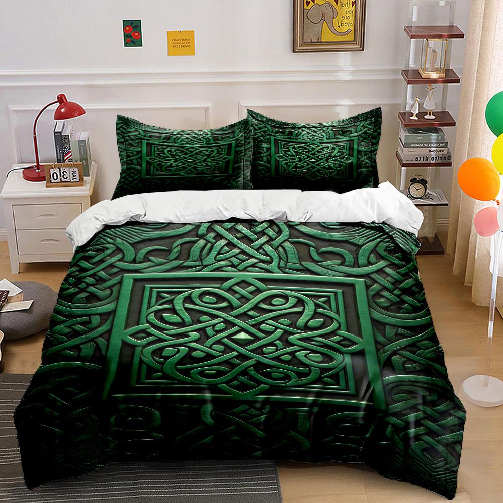 

Intricate green Celtic knot. Bedding sets Duvet cover sets Duvet covers Pillowcases(1 * Duvet Cover 2 * Pillowcases without duvet insert) 135x200cm