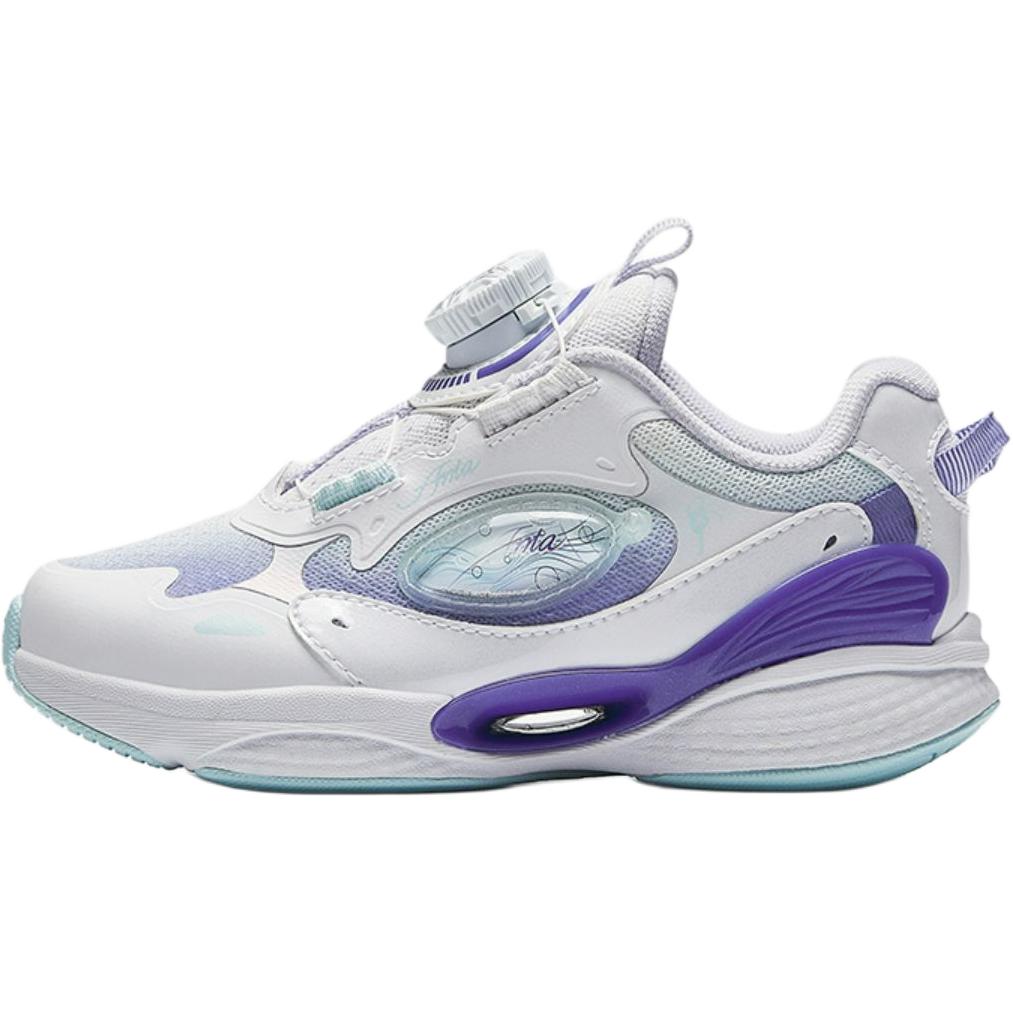 

Anta Kids Synthetic Leather Comfortable Versatile Running Shoes Kids Sneakers White Blue Purple 322449905-1 28