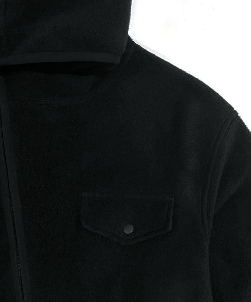 Zplish Fleece Hoodie Zip-Up Jacket Black