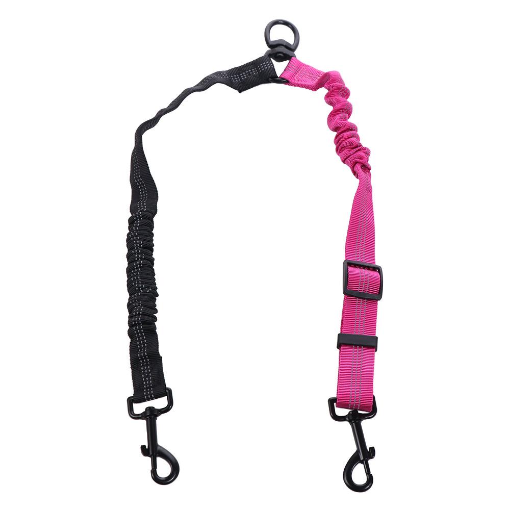 2 in 1 Double Dog Leash Reflective Adjustable Strap Two Dog Lead 360° Swivel Shock Absorbing Two Dog Traction Leash Pet Puppy