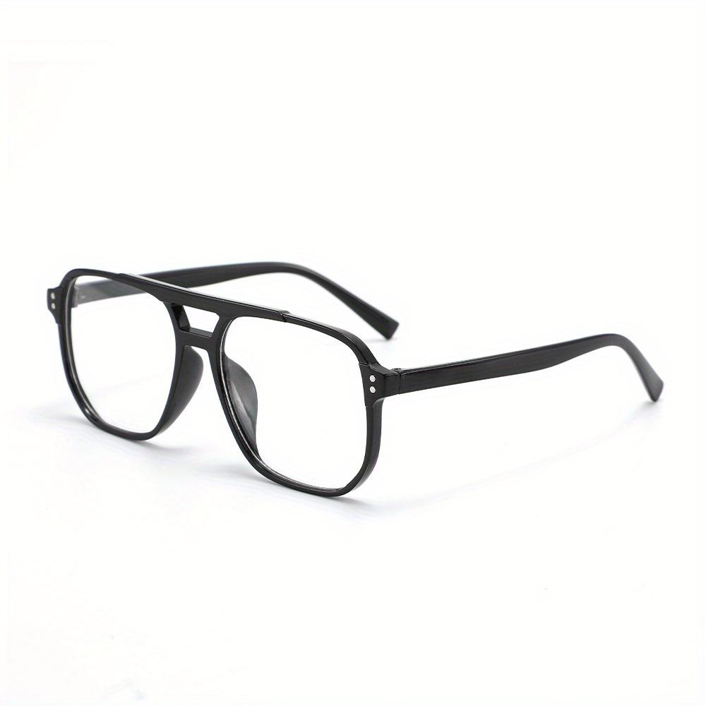 1/2 pezzi - Occhiali da sole quadrati vintage per donna uomo montatura spessa doppio ponte occhiali da vista femminile chic occhiali da sole poligonali tonalità