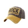 American Rock Alphabet Baseball Cap Women's Wide Brim Big Face Showing Face Small Cap Men's Big Head Circumference Soft Top Hat