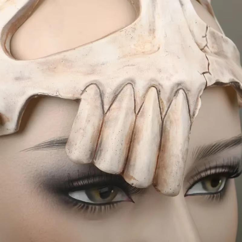 Bělidlo Neliel PU Maska Anime Antilopí Lebka Maska na Polovinu Obličeje Comic-Con Cosplay Doplňky Rekvizita Maškarní Halloweenská Párty Dárek