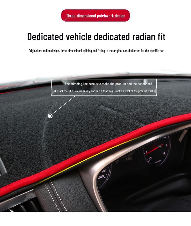 Light-Blocking Sunshade Pad for Haval F7/F7x Center Console, Offers Sun Protection and Heat Insulation for Dashboard.