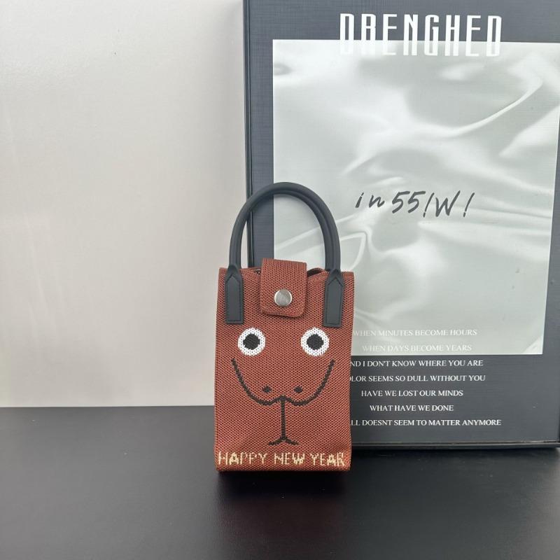 New Holiday Knitted Mobile Phone Bag New 2 Blessings Series Personalized Versatile Messenger Bag High-end Bag