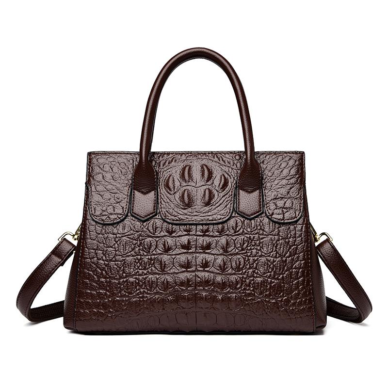 Női kézitáska Valódi bőr táskák Női krokodil luxus kézitáskák Női táskák Designer Crossbody táskák Női Retro