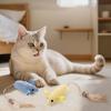 Cat Bell Toy with Feather Tail Bells Interactive Mouse Toy Stimulates Hunting Instincts Long-tail Cat Toy