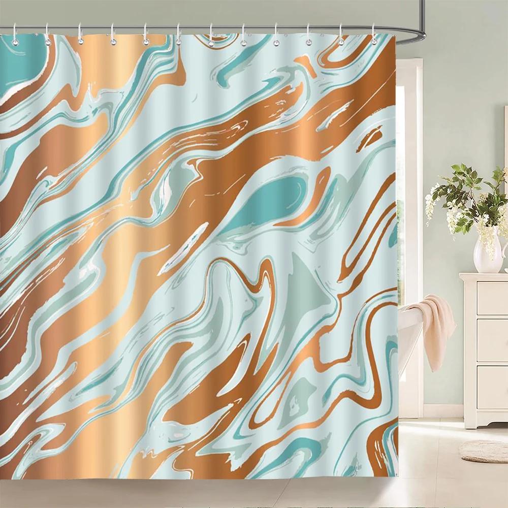 Современный узор керамической плитки Водонепроницаемые шторы для ванной Комнатные шторы для душа в ванную 3D тканевый экран для душа с крючками 180*180 см W90xH180cm