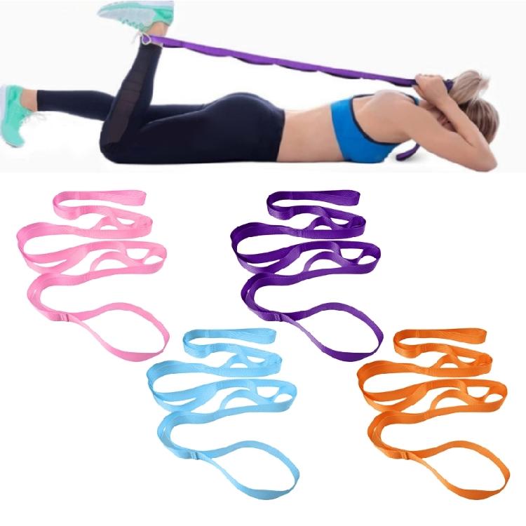 10 Loop Not-Elastic Yoga Stretch Band Stretching Strap Yoga Strap for Home Exercise, Workout, Pilates and Gymnastics