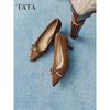 TATA Women's Pointed Toe Mid-Heel Pumps