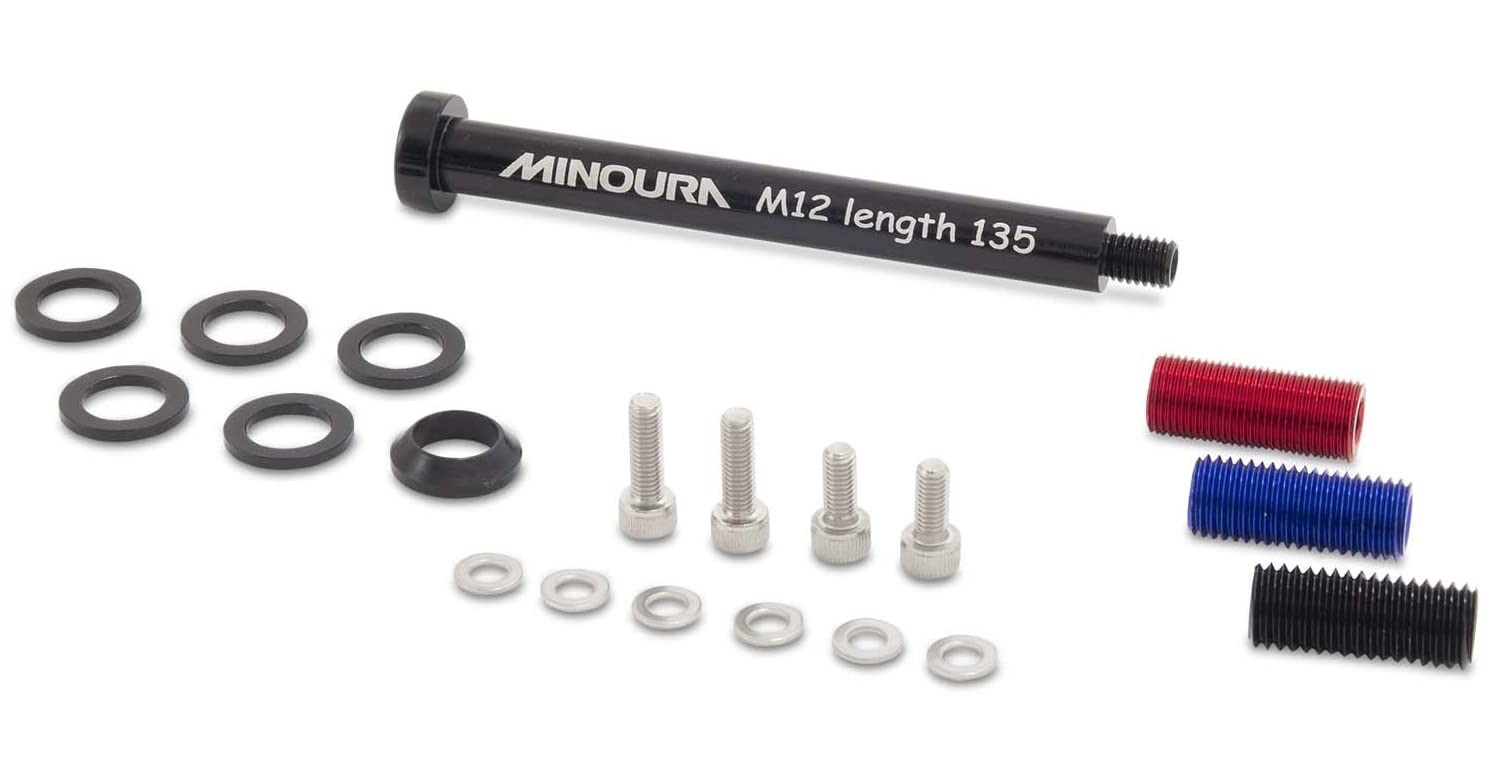 

Универсальный комплект MINOURA 12 мм под сквозную ось для передних багажников велосипеда (Ширина 100 мм/110 мм) 120-3200-01 чёрный