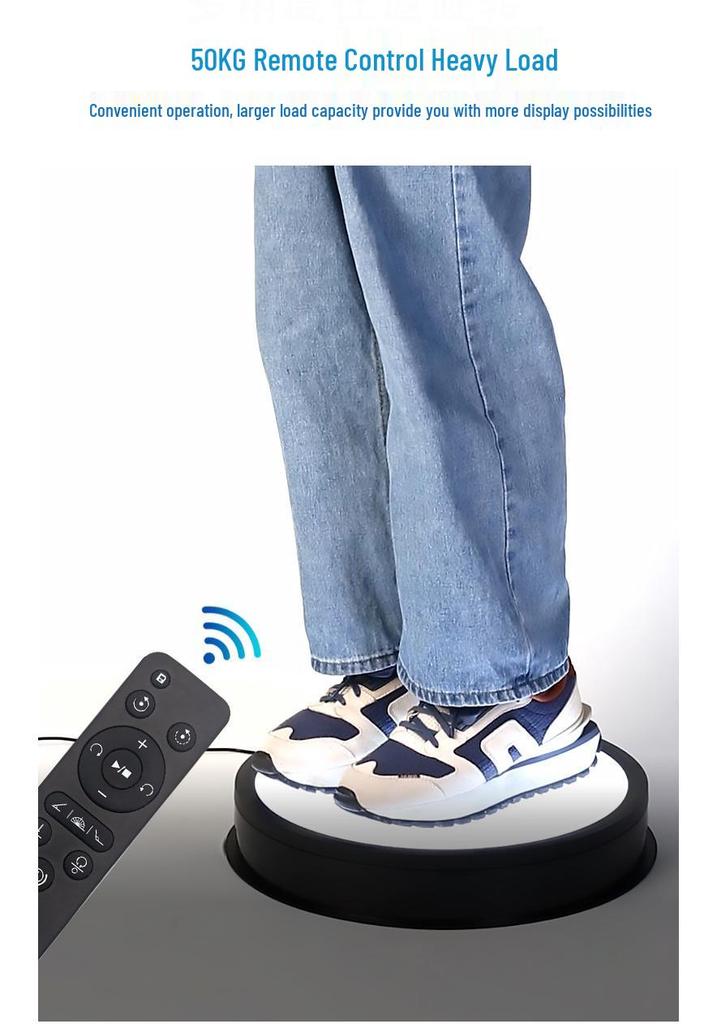 42cm Remote Control Rotating Display Stand with Adjustable Brightness for Photography and Live Broadcast.
