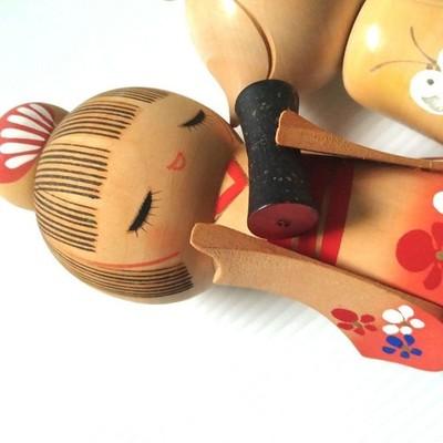Kokeshi doll Retro wooden sosaku cute girls Japanese Kimono Ornament Japan