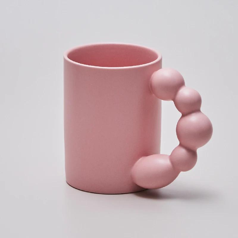 

Керамическая креативная кофейная чашка с подносом, скандинавский декор для дома, художественная кружка ручной работы, поднос для чая, персонализированные подарки 325ml