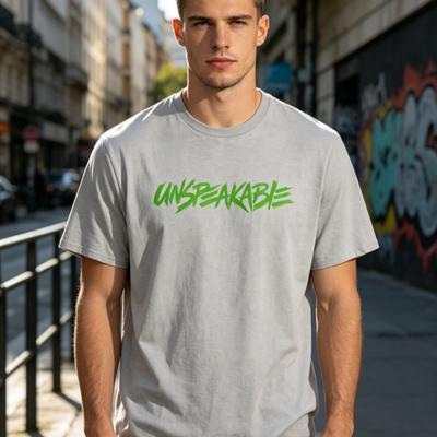 Simple Letter Print Childrens Indescribable Green Logo Tshirt Fashionable Street Retro Style Suitable For Both Unisex And Unisex