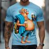 Men's Old Man T Shirt Short Sleeve T shirt 3D Print Crew Neck Shirt Exaggerated Designer Club Party t shirt