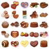 50 Chocolate Cartoon Food Stickers for Kids - Cute, Waterproof Decorations for Diaries, Phone Cases, and Suitcases.