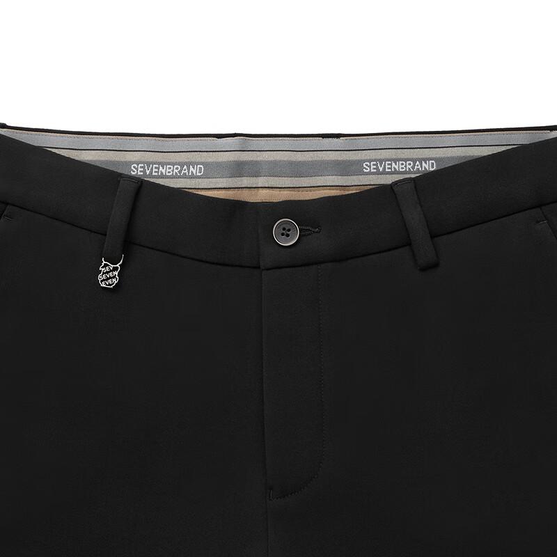 Septwolves Men's Lyocell Blend Brushed Straight-Leg Casual Trousers