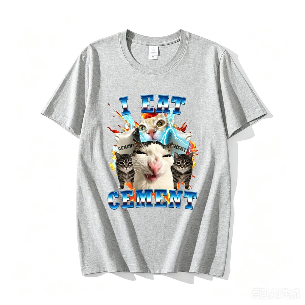 I Eat Ceunisext Funny Cat Meme Tee Shirt Cotton Short Sleeve Stupid Ugly Cats Printed T Shirt Casual O Neck Graphic Tees Tees