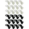 BHBL Clothes Connector Hooks, Black and White Sturdy Plastic Hooks for Hangers Space Saving