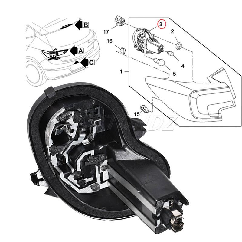 Car Tail Light Bulb Holder Rear Right Or Left Side For Vauxhall Astra K 2016+ 39001577 39001578 Automobile Accessories Part
