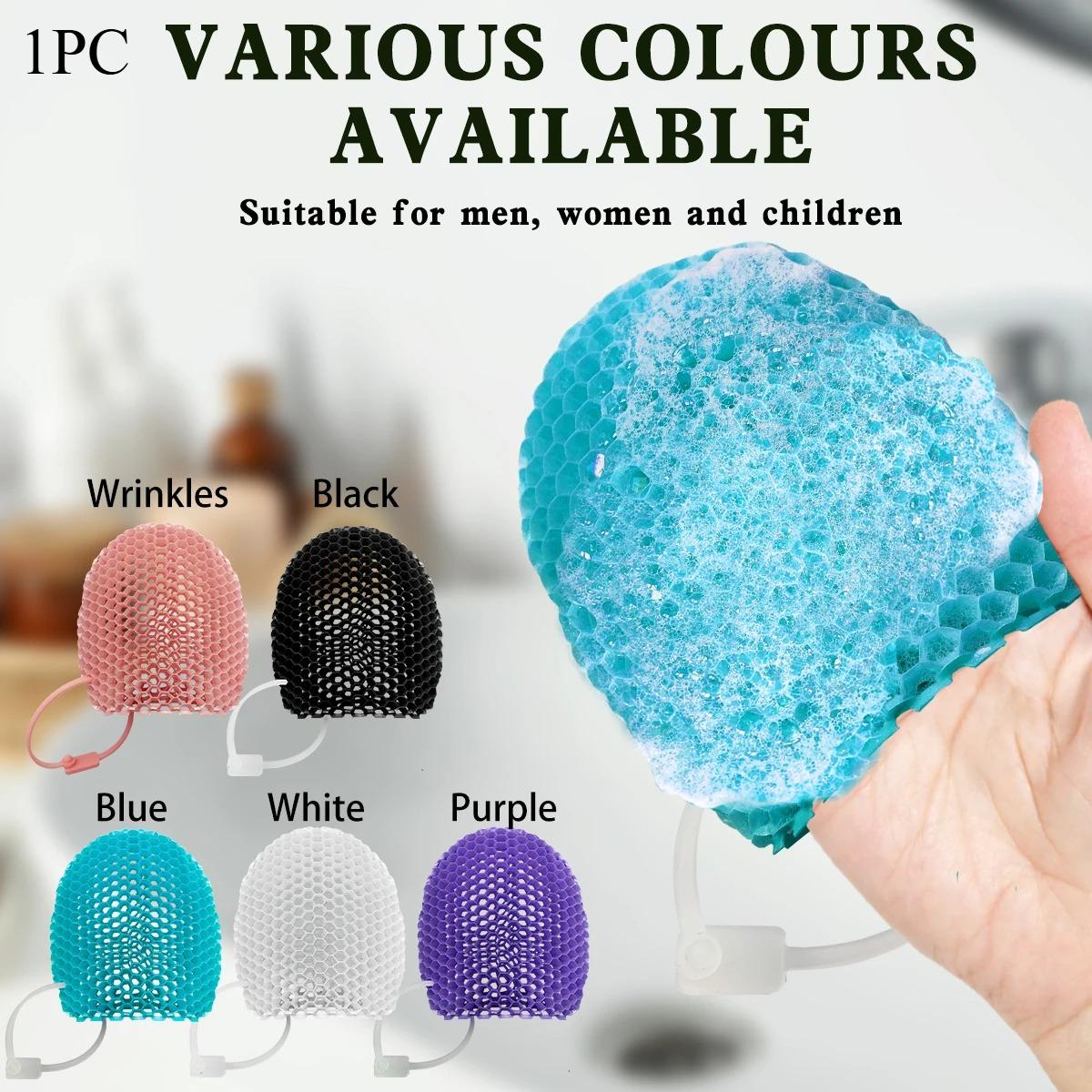 

1Pc Honeycomb Exfoliating Shower Finger Caps, Available In Multiple Colors, Cleanses The Skin And Is Safe, Breathable And Odorle фиолетовый