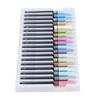 18pcs Brush Tip Coloring Markers 2mm 0.08in Metallic Color Round Pen Head Watercolor Marker for DIY Projects