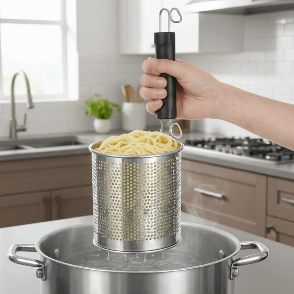 Hook Design Handle Cooking Strainer Hanging Pasta Colander Hot Pot Strainer Spoon  Noodle