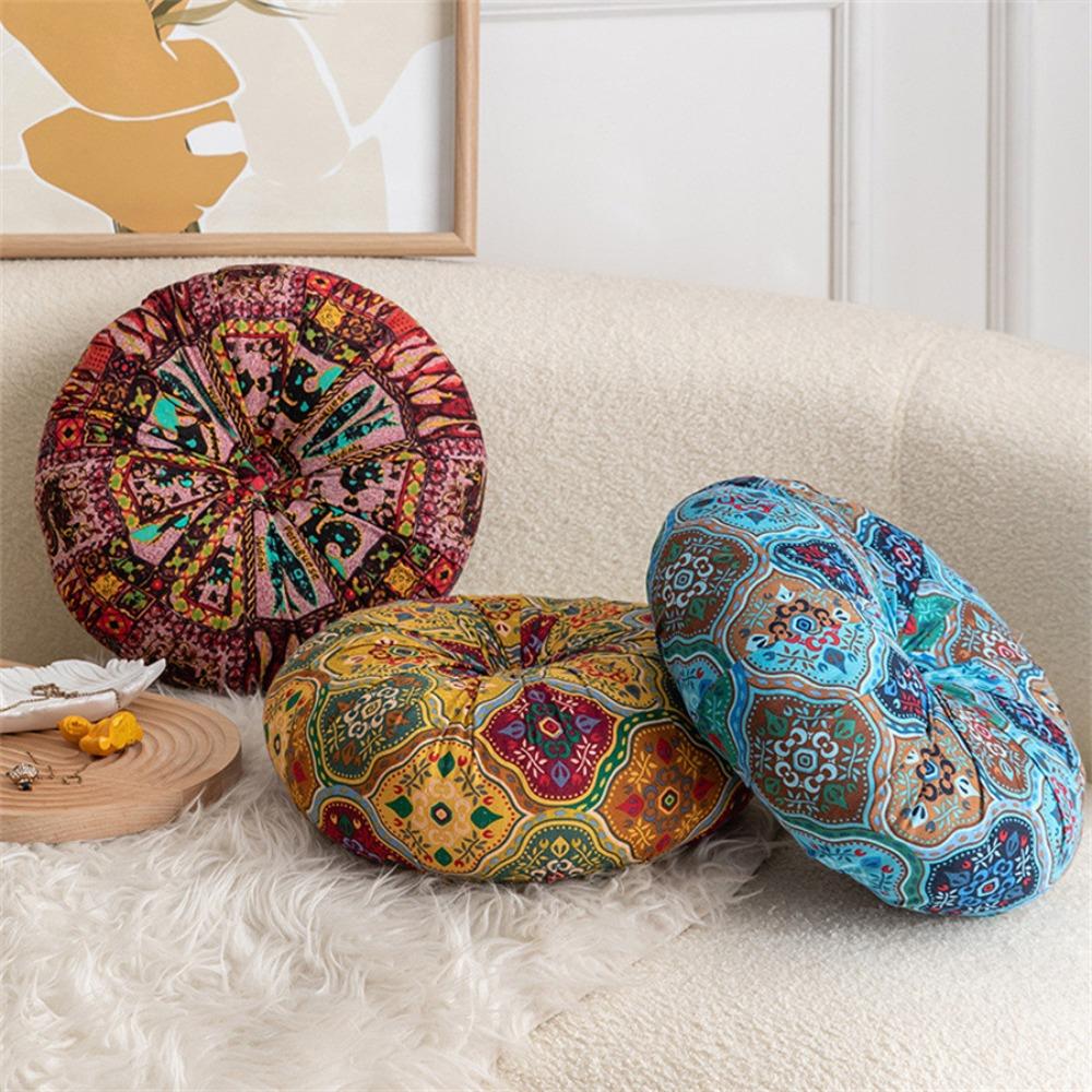 Thickened Tatami Seat Cushion Round Futon Comfortable Bohemia Style Meditation Cushion  Bay Window