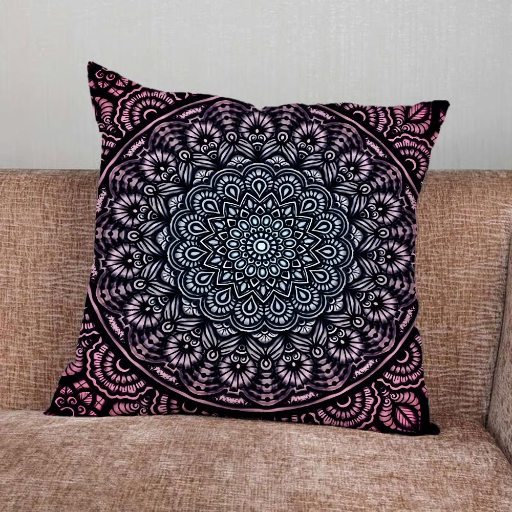 Indischer Blumen-Henna-Mandala-Kissenbezug für Zuhause Schlafzimmer Auto Büro Dekoration Wohnzimmer Sofa Kissenbezug Geeignet