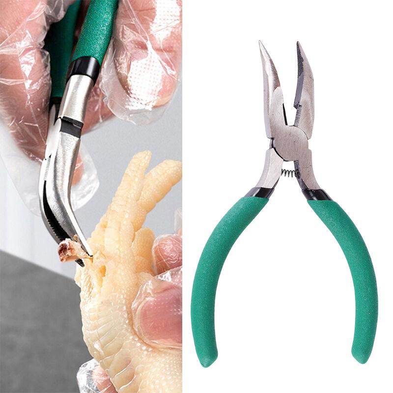 

Handheld Chicken Bone Pliers With Curved Nose & Spring Mechanism Suitable For Quick Duck Feet Efficient Poultry Deboning зелёный