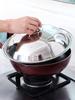 Stainless Steel Old Iron Pot Cover, Thickening Wok, Universal Pot Cover, Kitchen Tools with a Smooth Handle, Modern Household