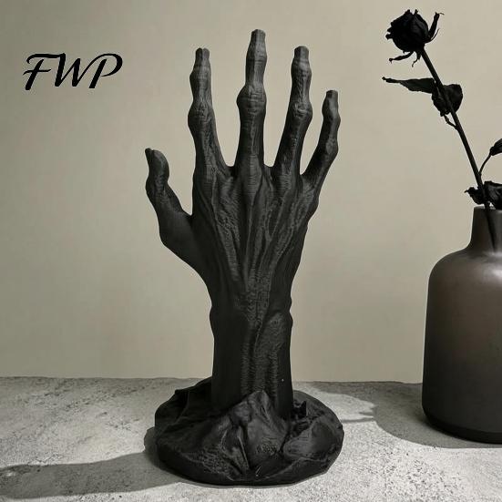 Hand Shape Necklace Stand 3D Printed Skeleton Jewelry Display for Rings Earrings, Gothic Organizer Creative Headphone Bracelet Watch, Ring Holder