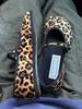 Fashion 2024 Spring New Square Head Shallow Mouth Single Shoes Low Heel Women's Shoes Leopard Print Animal Print Flat Ballet Shoes