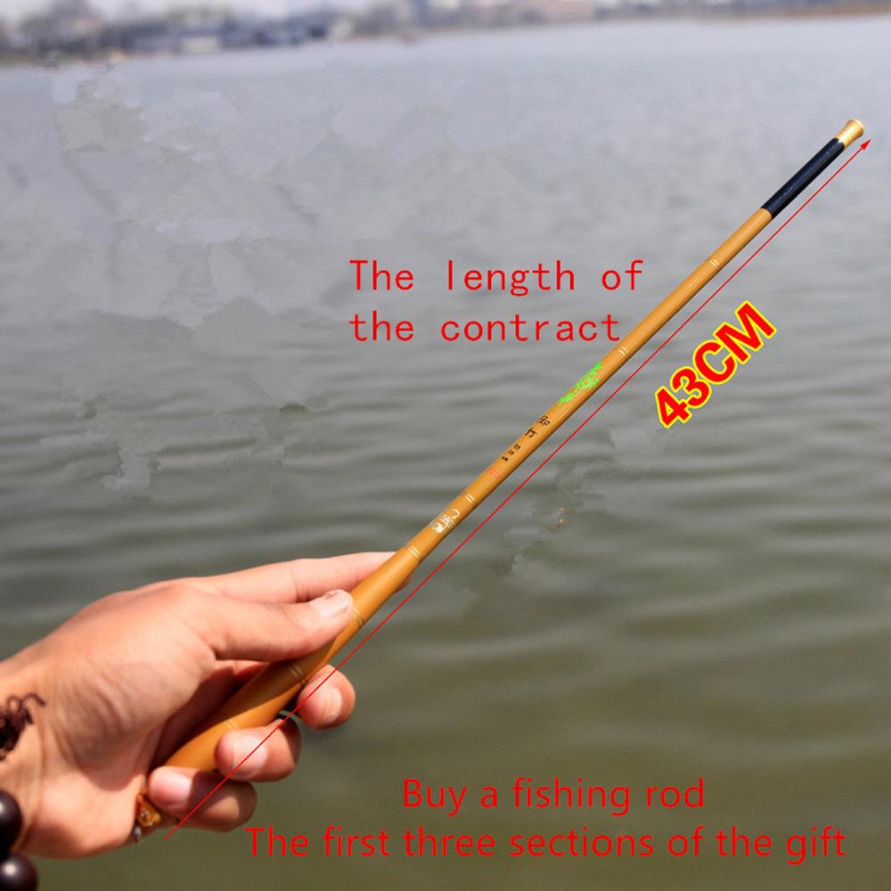 Canna da Pesca Ultracorta Mini Portatile 1.8-6.3M Pesca in Torrente Canna da Pesca Telescopica in Fibra di Carbonio Ultraleggera per Gamberi Carpa Canna da Mano