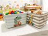 Cartoon Embroidered Fabric Toy Organizer & Laundry Basket