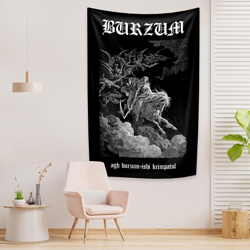 Black Metal Filosofem Tapestry Burzums Band Rock Music Prints Wall Hanging Bedroom Background Home Decor Concert Banner