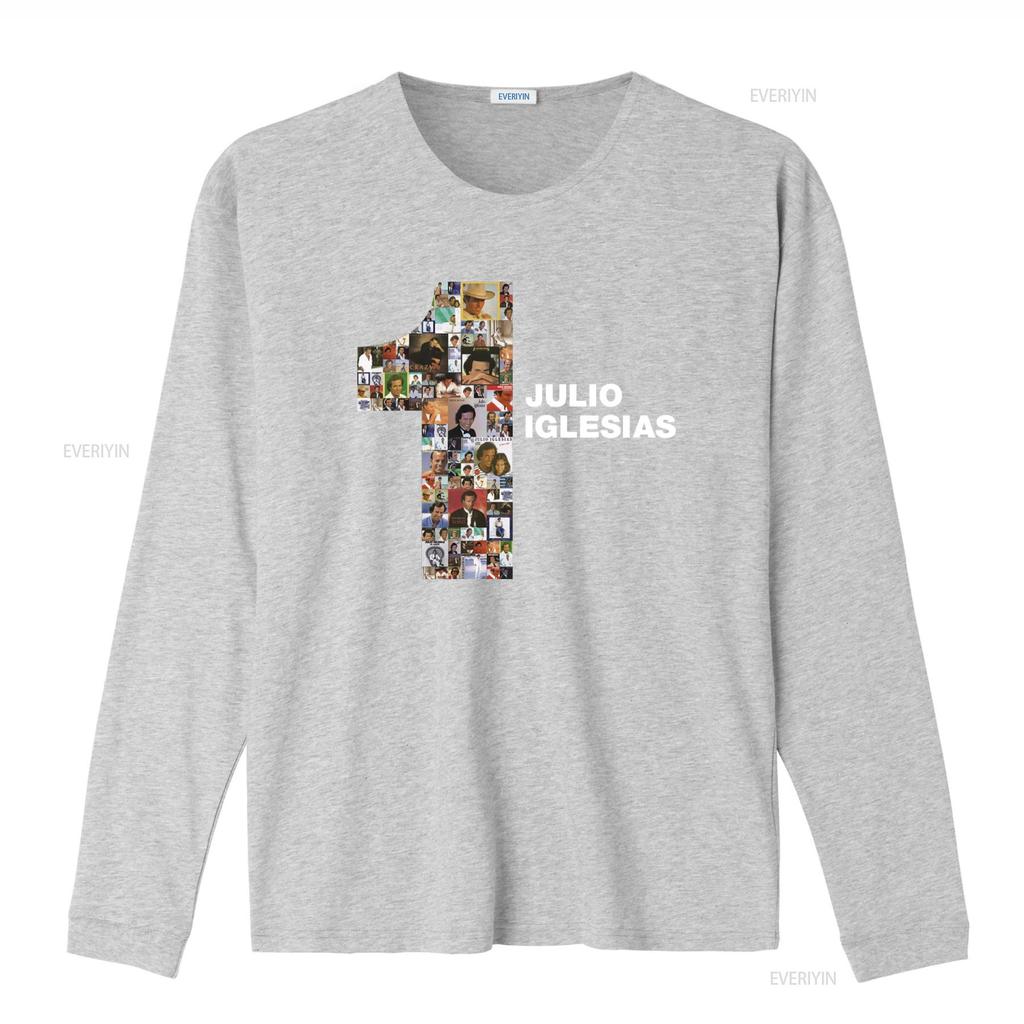 Julio Iglesias Greatest Hits Musica Latina T-shirt La vida sigue igual Design vintage Lavata Comoda Elegante Versatile