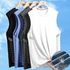 Men's Quick-Dry Ice Silk Sleeveless Sports Tank Top for Summer Fitness and Running