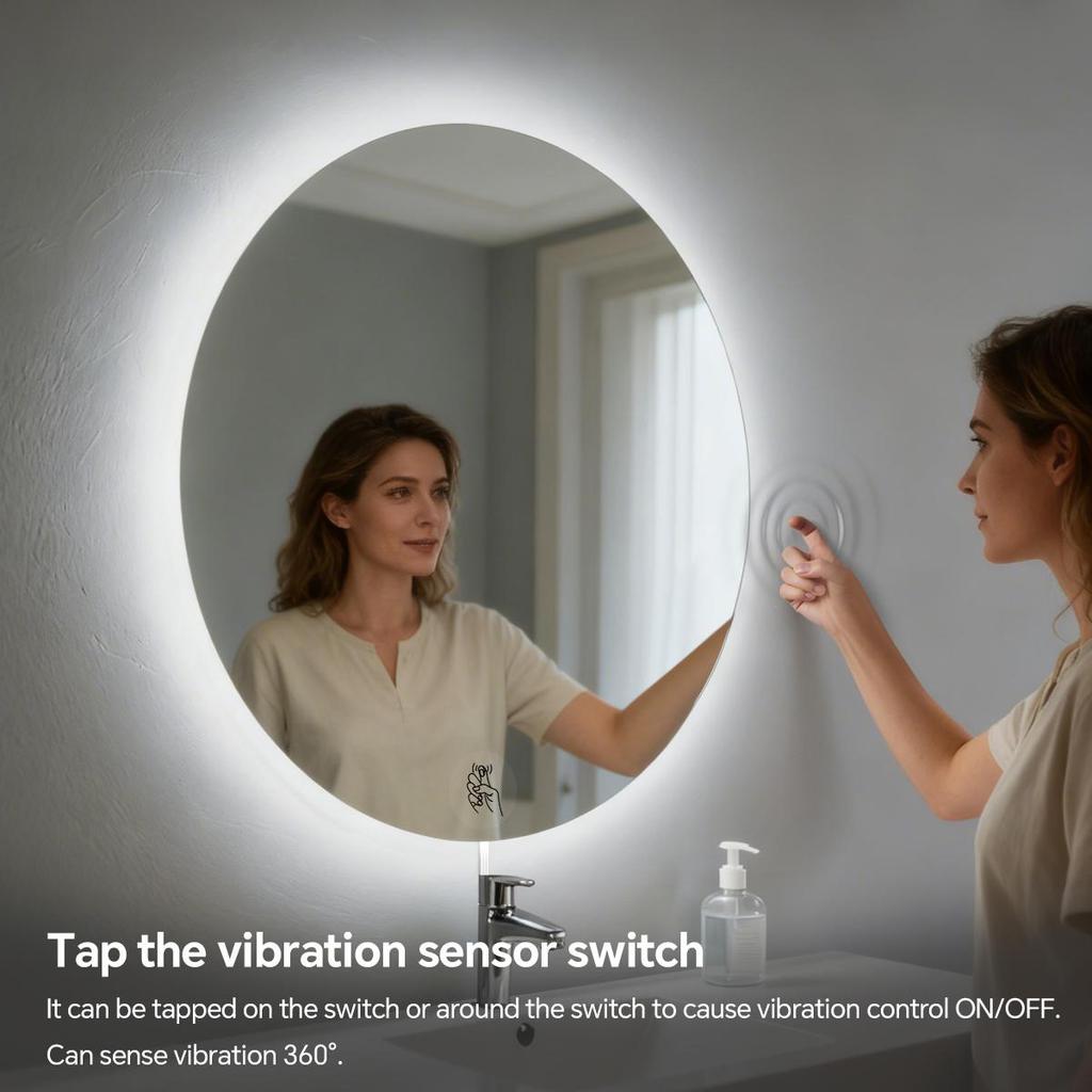 Creative Double Tap Magic Vibration Sensor Ambient Lamp USB 5V COB LED Strip Light For Cabinet Vanity/Makeup Mirror Backlight