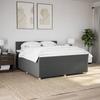 VidaXL Slat Bed Base with Mattress Dark Grey 180x200cm Fabric 3286760
