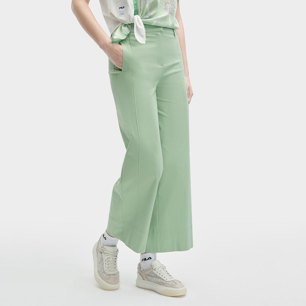 Fila Heritage Series Fashion Straight Leg Woven Casual Pants Women Bottoms Avocado-Green F11W428805FLG